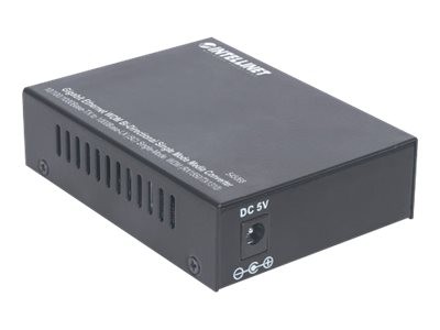 Intellinet Gigabit Ethernet WDM Bi-Directional Single Mode Media Converter, 10/100/1000Base-Tx to 10