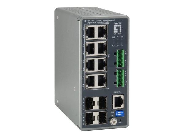 LevelOne IGP-1271 - Switch - L3 Lite - managed - 8 x 10/100/1000 (PoE+)