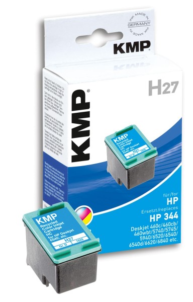 KMP H27 - 14 ml - Farbe (Cyan, Magenta, Gelb) - Tintenpatrone (Alternative zu: HP 344)
