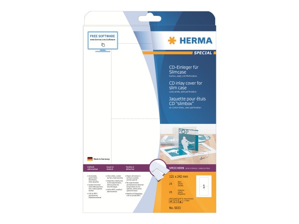 HERMA Special - High White - 121 x 242 mm 25