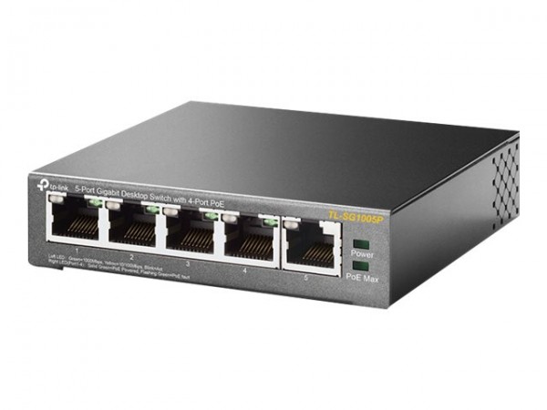 TP-LINK TL-SG1005P - Switch - unmanaged - 4 x 10/100/1000 (PoE)