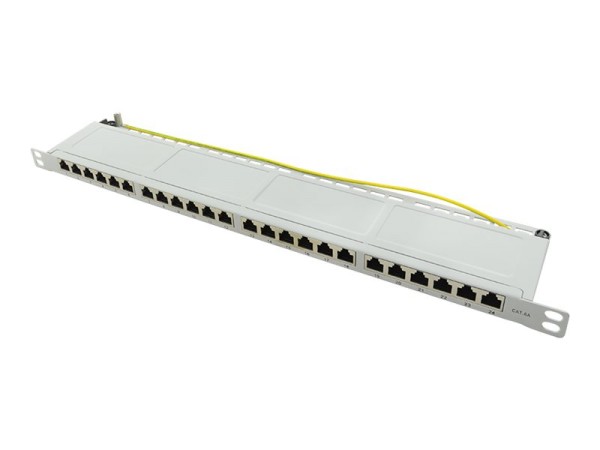 LogiLink Patch Panel - Rack montierbar - RJ-45 X 24 - Grau, RAL 7035 - 0.5U - 48.3 cm (19")