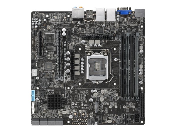 ASUS WS C246M PRO - Motherboard - micro ATX - LGA1151 Socket - C246 - USB 3.1 Gen 1, USB 3.1 Gen 2 -