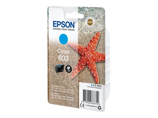 Epson 603 - 2.4 ml - Cyan - Original - Blisterverpackung