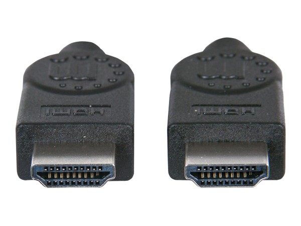 Manhattan High Speed HDMI Kabel, HDMI Stecker auf Stecker, geschirmt, schwarz, 10 m - Highspeed HDMI