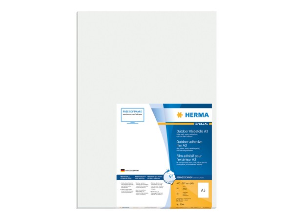 HERMA Special - Polyethylen (PE) - matt - extrem stark haftend - weiß - A3 (297 x 420 mm)