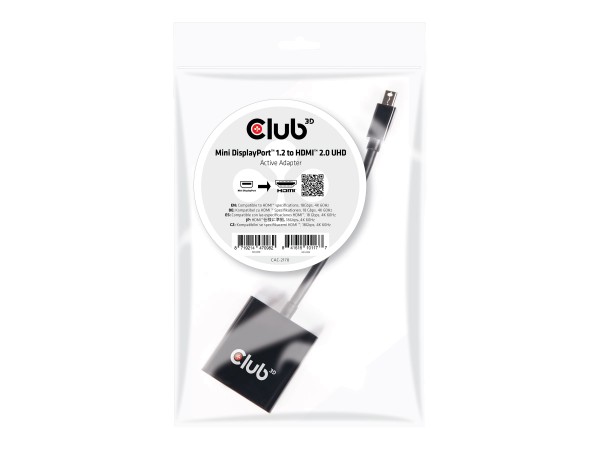 Club 3D Video- / Audio-Adapter - DisplayPort / HDMI - Mini DisplayPort (M)