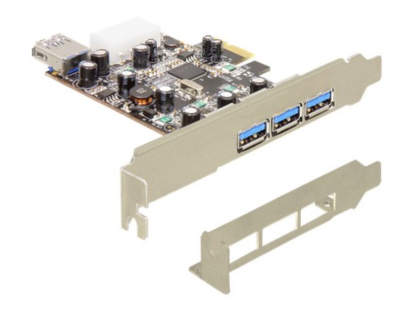 Delock PCI Express Card > 3 x extern + 1 x intern USB 3.0