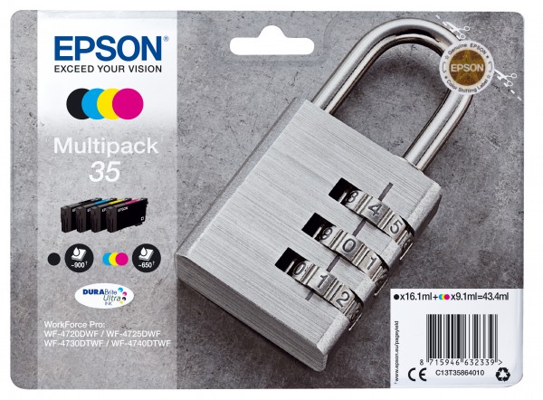 Epson 35 Multipack - 4er-Pack - Schwarz, Gelb, Cyan, Magenta