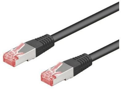 Goobay 1m Cat 6 Patchkabel S/FTP PiMF Schwarz - Kabel - Netzwerk