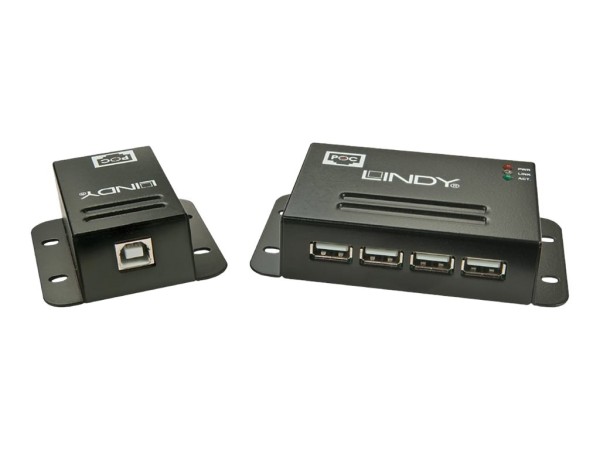 Lindy USB 2.0 4 Port CAT.5/6 Extender With Power Over CAT.5/6