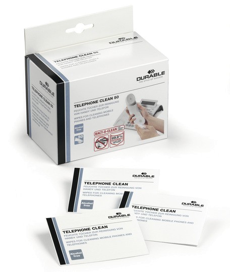 Durable 5785 - Gerätereinigungs-Feuchttücher - Bildschirme/Kunststoffe - Weiß - 50 Stück(e)