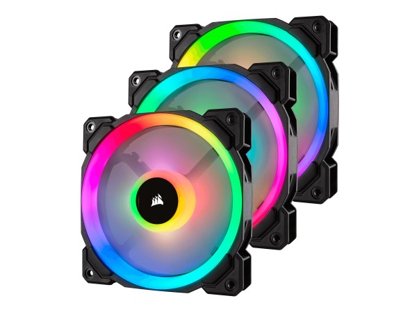 Corsair LL Series LL120 RGB Dual Light Loop - Gehäuselüfter - 120 mm - weiß, Blau, Gelb, Rot, grün,