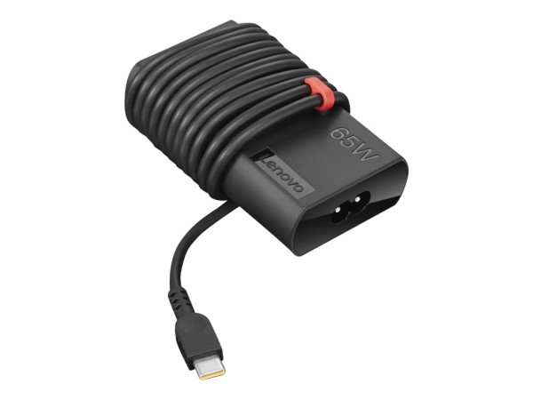 Lenovo ThinkPad 65W Slim AC Adapter (USB Type-C) - Netzteil - Wechselstrom 90-265 V - 65 Watt - Schw