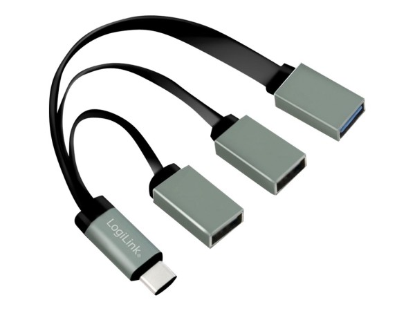 LogiLink USB-C hub, 3-Port - Hub - 3 x SuperSpeed USB 3.0