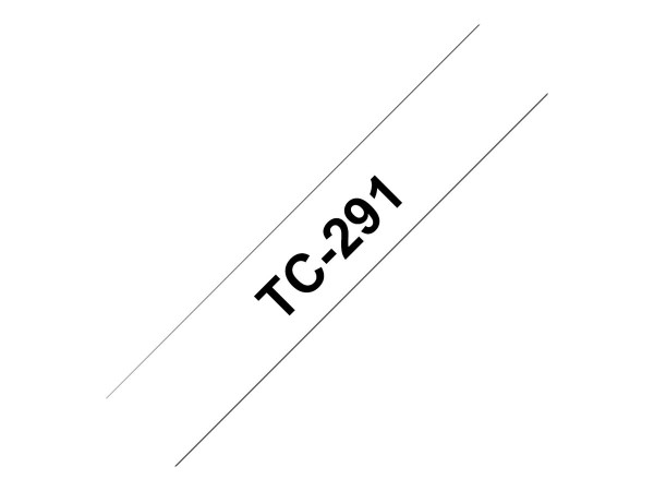 Brother TC291 - Laminiertes Schriftband - Schwarz, weiß - Rolle (0,9 cm)