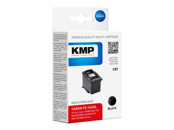 KMP C87 - 21 ml - Schwarz - Tintenpatrone (Alternative zu: Canon 5222B005, Canon PG-540XL)