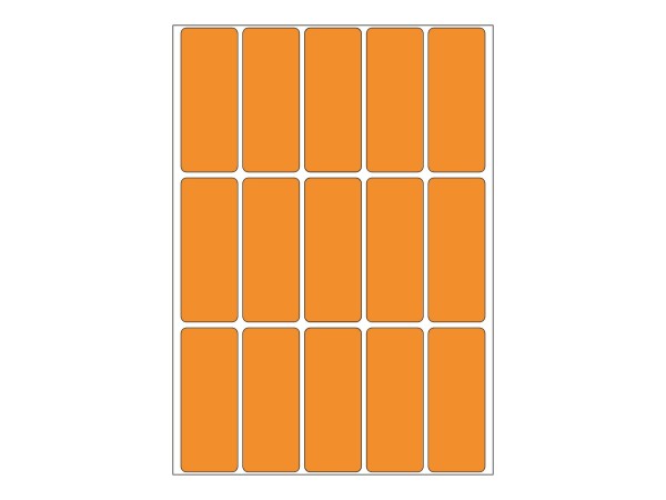 HERMA Permanenter Klebstoff - Luminous Orange - 20 x 50 mm 360 Etikett(en) (24 Bogen x 15)