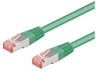 Goobay Patch-Kabel CAT6 0.5m grün S/FTP - Kabel - Netzwerk