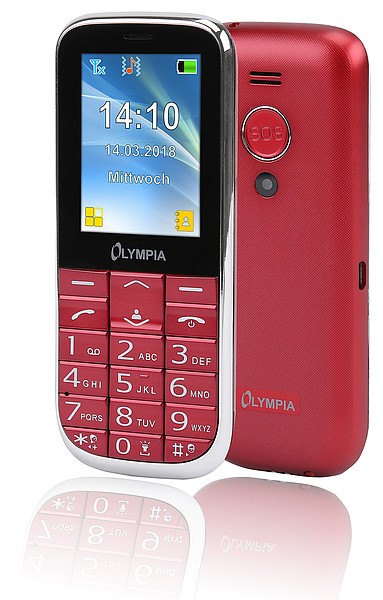 Olympia Joy II - Balken - Dual-SIM - 6,1 cm (2.4 Zoll) - Bluetooth - 600 mAh - Rot