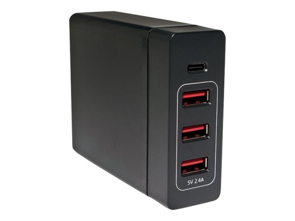 LogiLink Table Charger - Netzteil - 72 Watt - 4 Ausgabeanschlussstellen (USB, USB-C)