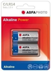 AgfaPhoto 110-802626 - Einwegbatterie - C - Alkali - 1,5 V - 2 Stück(e) - Blau - Grau