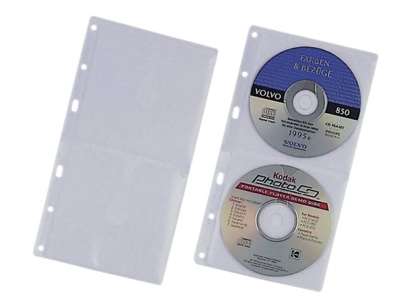 Durable CD Wallets - CD-Umschläge - Kapazität: 2 CD - durchsichtig (Packung mit 5)