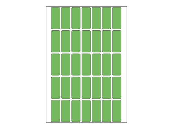 HERMA Permanenter Klebstoff - grün - 12 x 30 mm 1120 Etikett(en) (32 Bogen x 35)