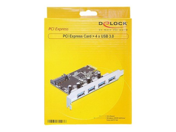Delock PCI Express Card > 4 x USB 3.0 - USB-Adapter