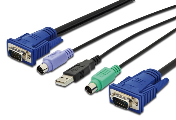 DIGITUS KVM-Kabel PS/2 für KVM-Konsolen