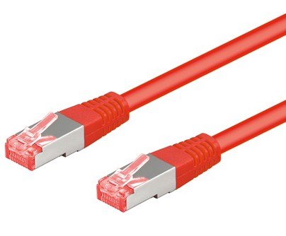 Goobay Patch-Kabel Cat6 0.25m rot S/FTP - Kabel - Netzwerk