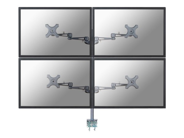 NewStar FPMA-D935D4 - Tischhalterung für 4 LCD-Anzeigen - Silber - Bildschirmgröße: 25.4-68.6 cm (10