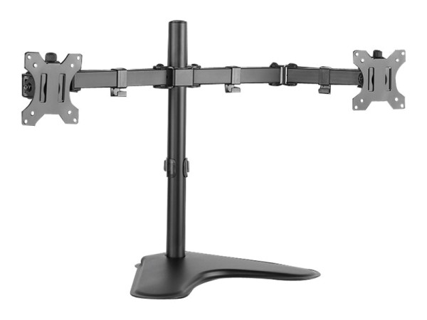 LogiLink Dual Monitor Desk Stand - Tischhalterung für 2 Monitore (einstellbarer Arm)