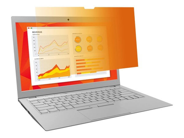 3M Blickschutzfilter Gold for Full Screen 15.6" Widescreen Laptop with COMPLY Attachment System - Bl