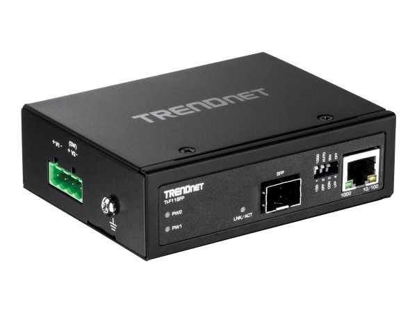 TRENDnet TI-F11SFP - Medienkonverter - GigE - 10Base-T, 100Base-TX, 1000Base-T - RJ-45 / SFP (mini-G