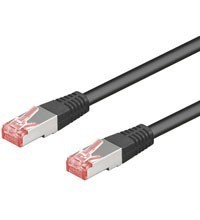 Goobay 0.5m - Cat6 STP - 0,5 m - RJ-45 - RJ-45 - Schwarz