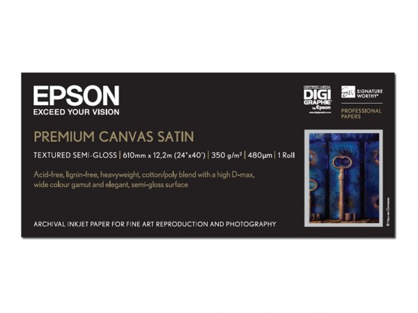 Epson PremierArt Water Resistant Canvas - Glänzend - Rolle A1 (61,0 cm x 12,2 m)