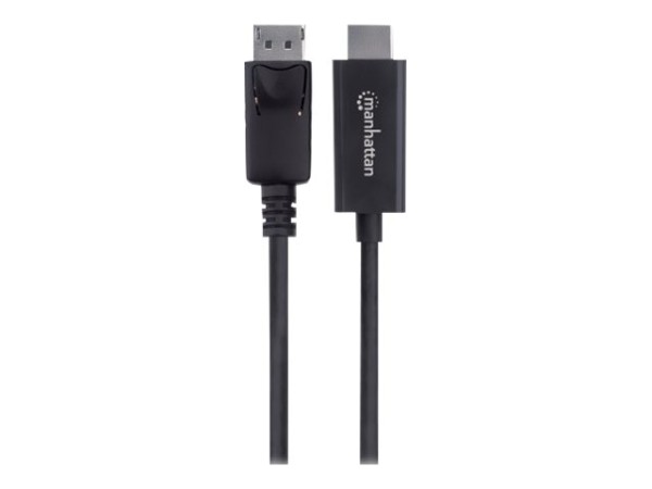 Manhattan DisplayPort to HDMI Cable, 4K, 3m, Male to Male, 4K@60Hz (3840 x 2160 at 60Hz)