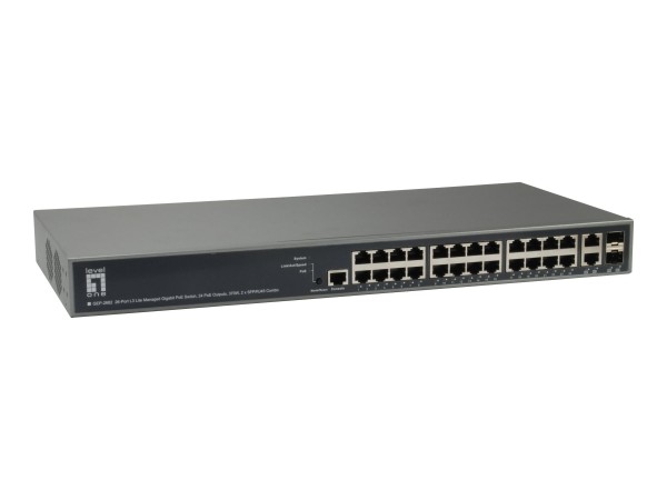 LevelOne GEP-2682 - Switch - L3 Lite - managed - 24 x 10/100/1000 (PoE+)