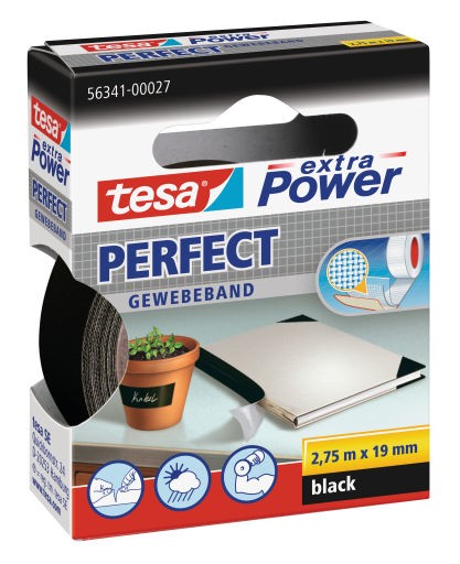 Tesa Extra Power 19mmx2.75m - 2,75 m - Schwarz - 19 mm - 1 Stück(e)