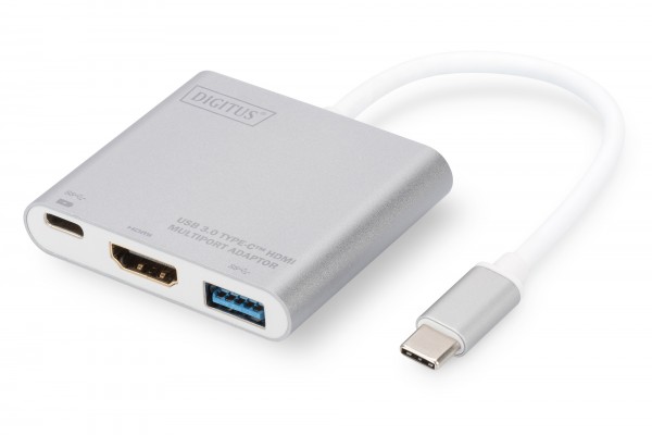 DIGITUS USB Type-C 4K HDMI Multiport Adapter, 3-Port