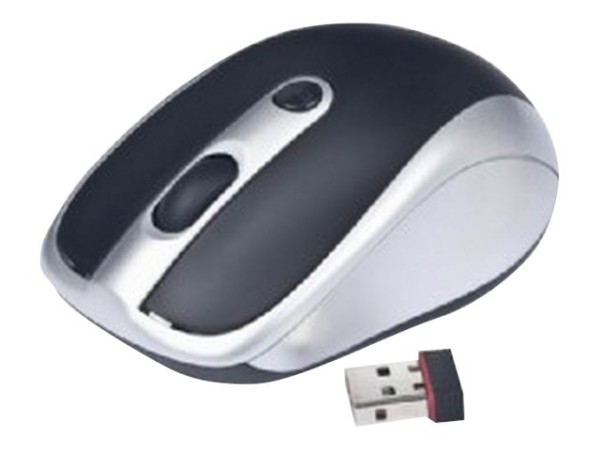 Gembird MUSW-002 - Maus - optisch - 4 Tasten - kabellos - 2.4 GHz - kabelloser Empfänger (USB)