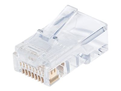 Intellinet RJ45 Modular Plugs Pro Line, Cat5e, UTP, 3-prong, for solid wire, 50 gold-plated contacts