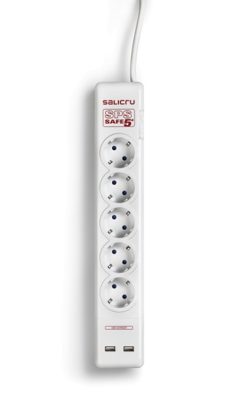 SALICRU SPS Safe 5+ Aktive elektrische Schutzvorrichtungen - 306 J - 5 AC-Ausgänge - Typ F - 250 V -