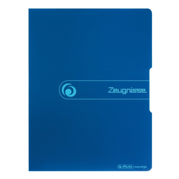 Herlitz Zeugnisse - Konventioneller Dateiordner - A4 - Polypropylen (PP) - Blau - Porträt - 20 Tasch
