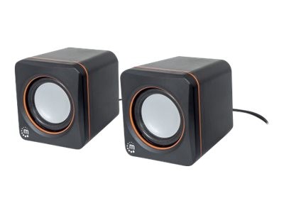 Manhattan 2600 Series Speaker System, Small Size, Big Sound, Two Speakers, Stereo, USB power, 3.5mm