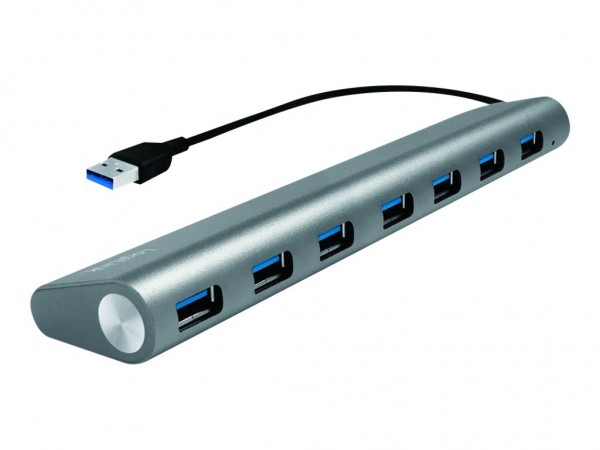 LogiLink USB 3.0 Hub 7-Port with Card Reader, Aluminum