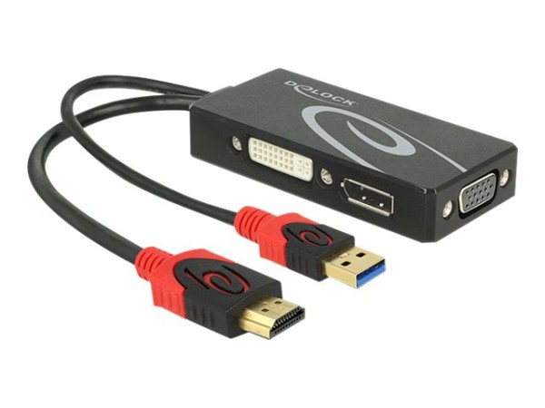 Delock Videokonverter - HDMI - DVI, DisplayPort, VGA