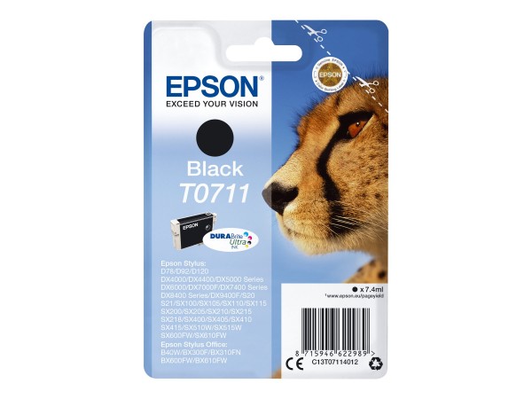 Epson T0711 - 7 ml - Schwarz - Original - Tintenpatrone