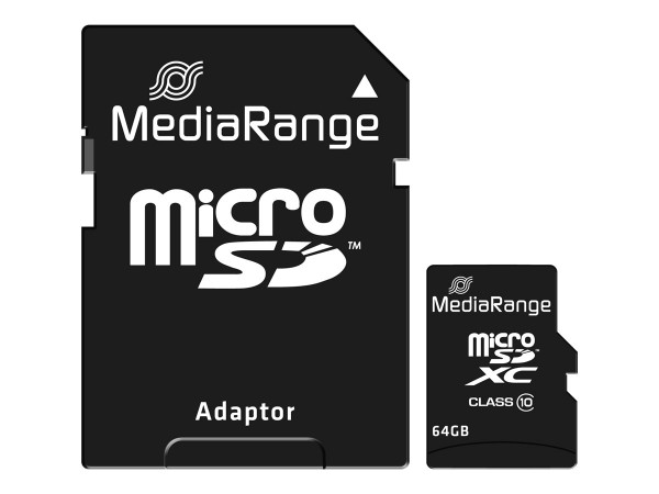 MEDIARANGE Flash-Speicherkarte (microSDXC-an-SD-Adapter inbegriffen)